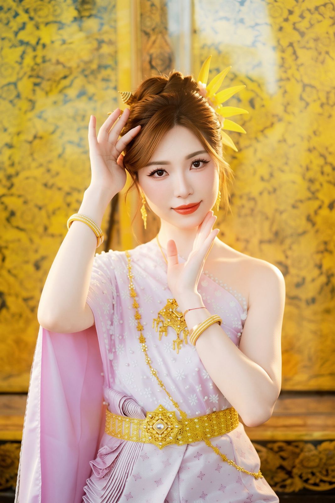 Thai costume at Wat Arun